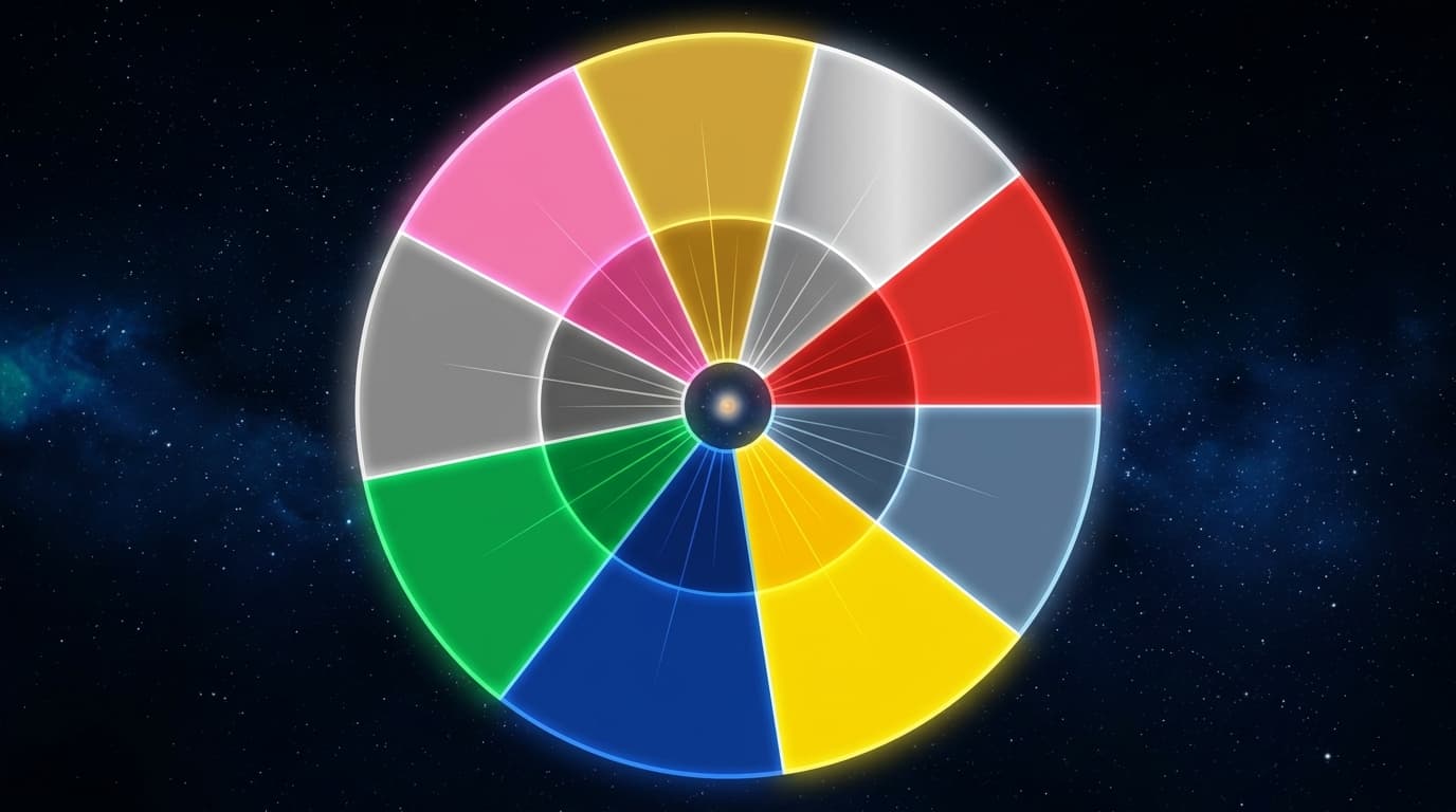 Vimshottari Dasha 120-year cycle wheel showing 9 planetary periods