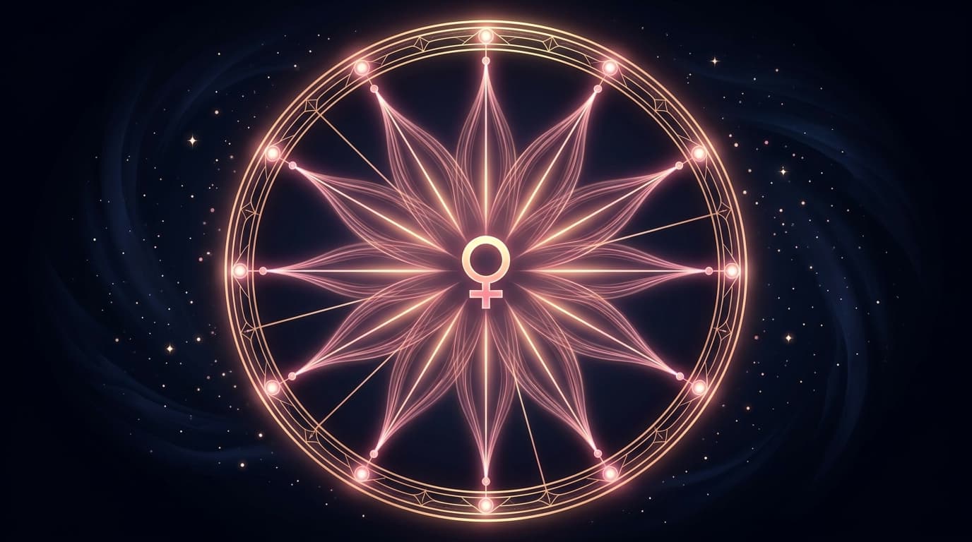 Vedic kundli chart showing Venus placement across all 12 houses